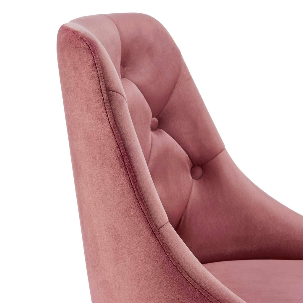 Gold Gray Velvet Swivel Office Chair V58624