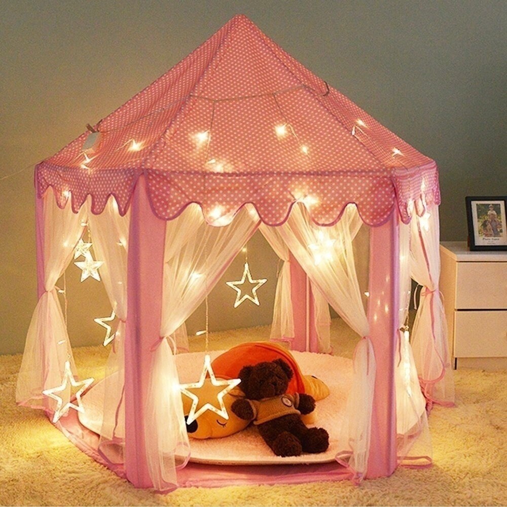 Hexagon Indoor Play Tent with Multicolor Lights R115