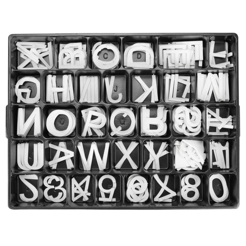 White Helvetica Letters Double Set R70646