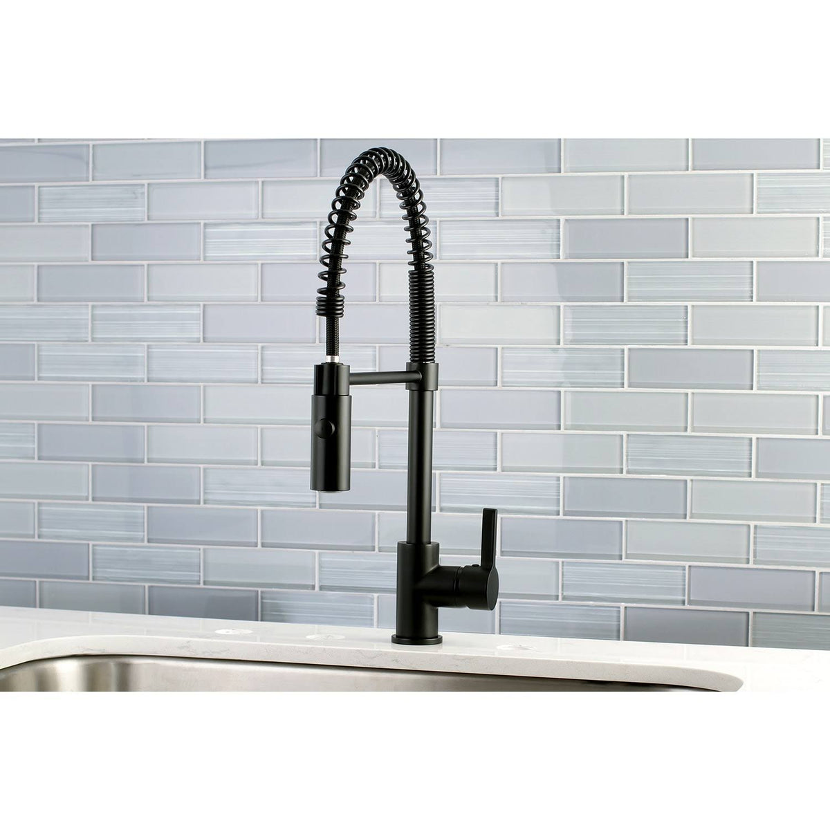 Brushed Nickel Single-Handle Pre-Rinse Kitchen Faucet Z91665