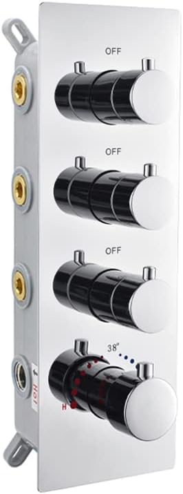 Chrome 3 Outlet Thermostatic Shower Valve E7454