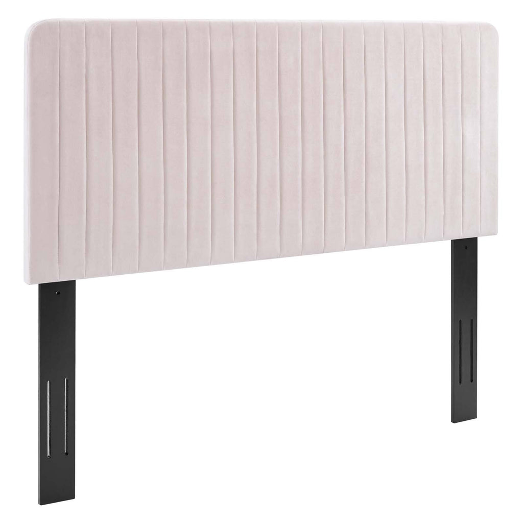 Pink Channel Tufted Performance Velvet King/California King Headboard K88318