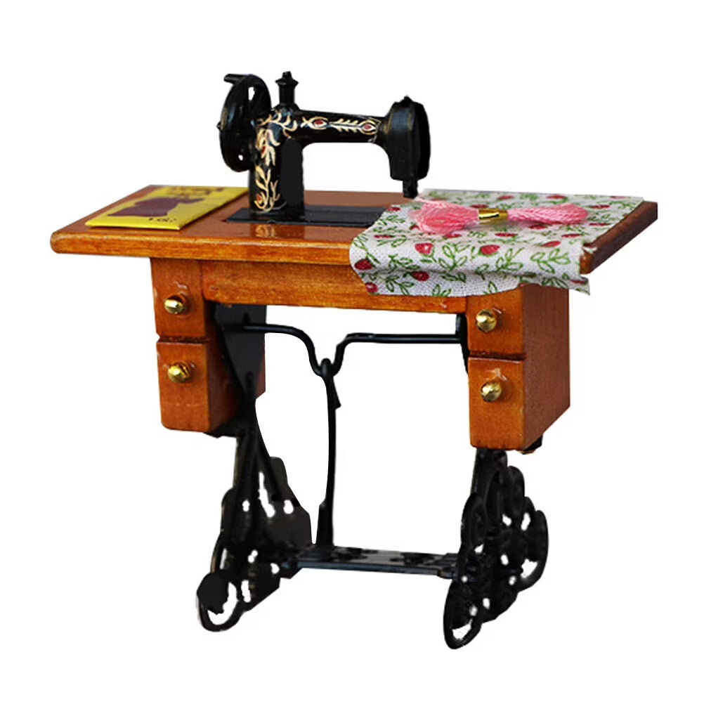 Vintage Metal Dollhouse Sewing Machine Toy C3221