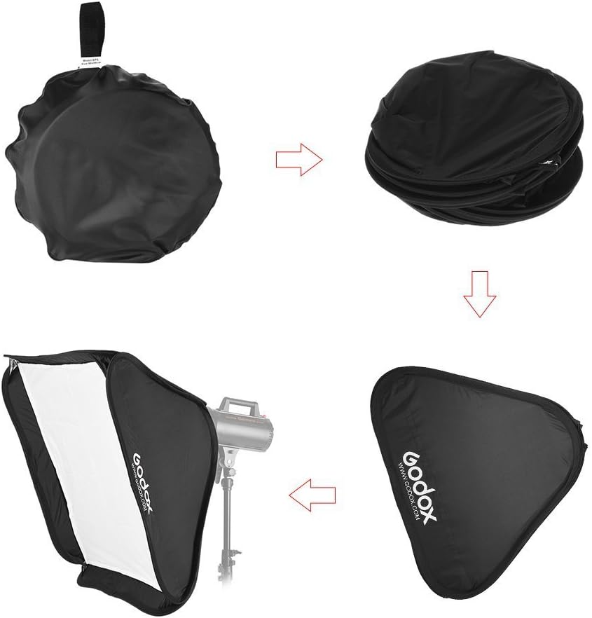 32x32 inches Portable Foldable Studio Softbox with Bowens Mount Speedring and Carrying Case F78556