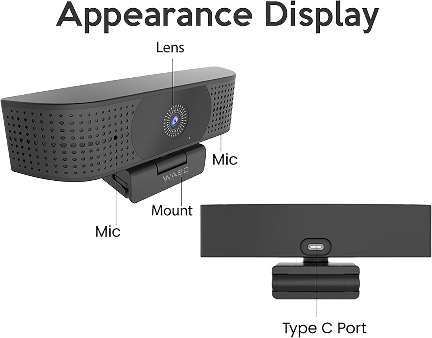 4K Webcam with Microphone, Auto Focus, USB I794