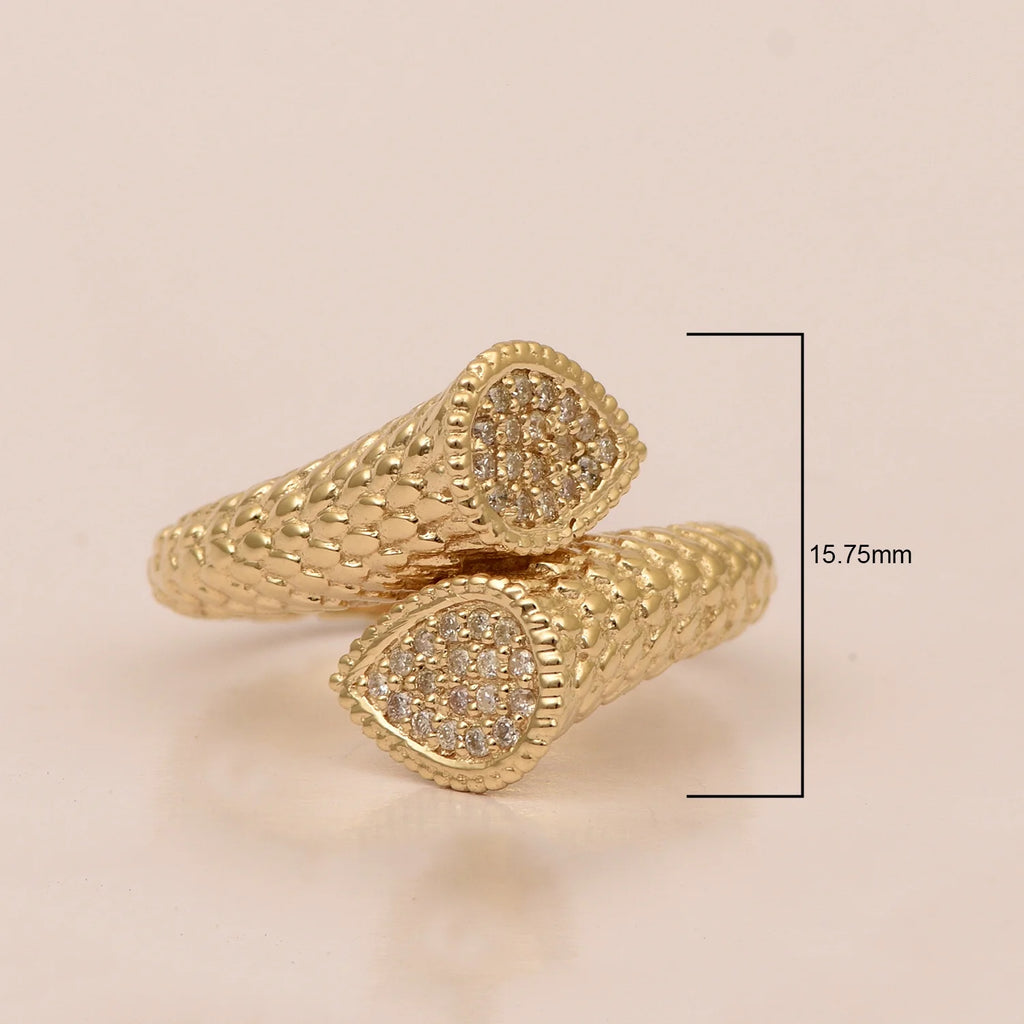 14K Yellow Gold Diamond Vintage Cocktail Ring K3169