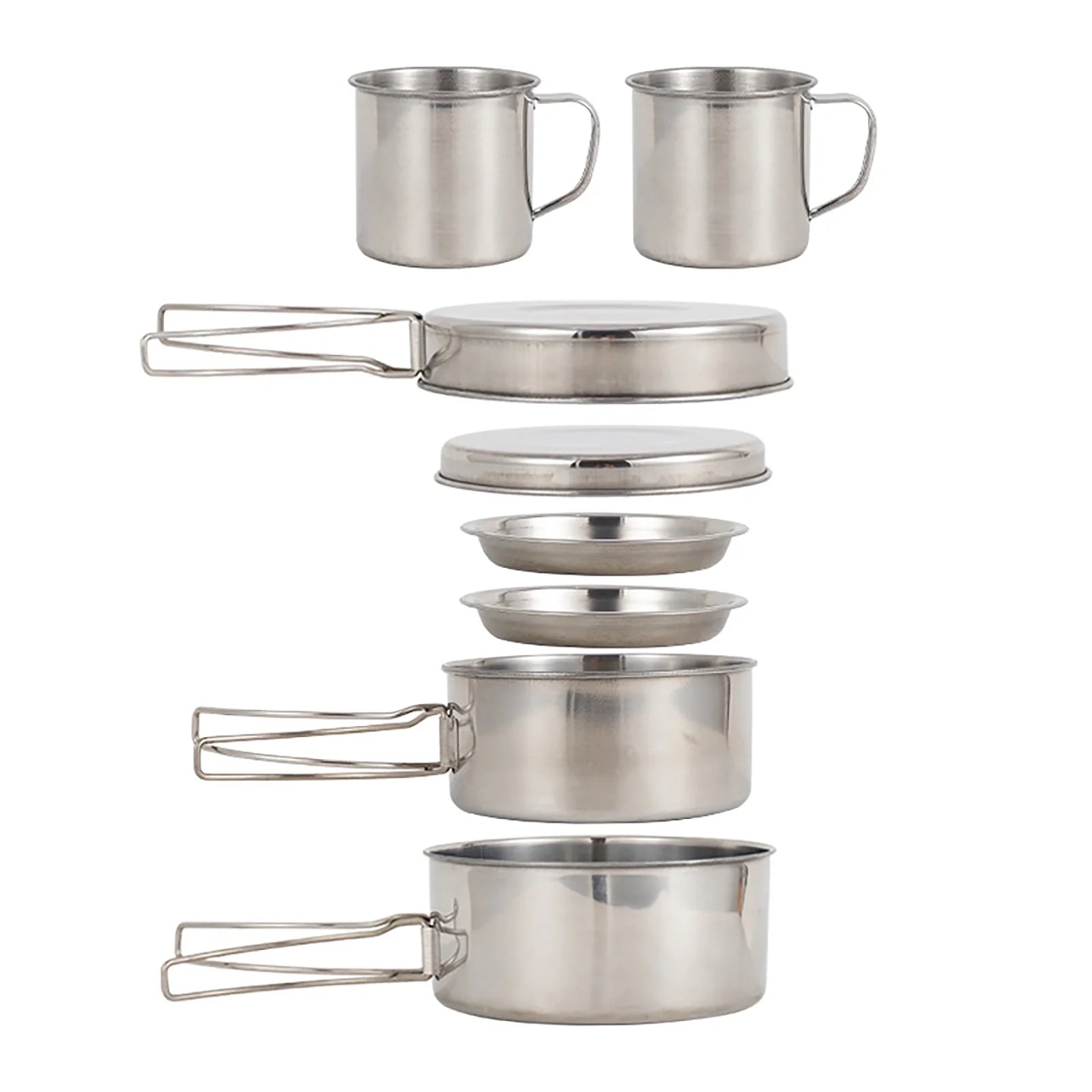 8PCS Stainless Steel Camping Cookware Mess Kit V166283