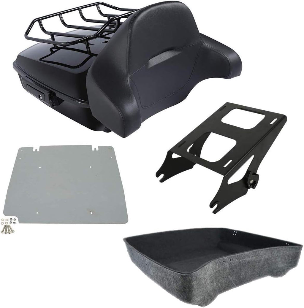 10.7" Tour Pack Trunk with Backrest Pad Mounting Rack D648