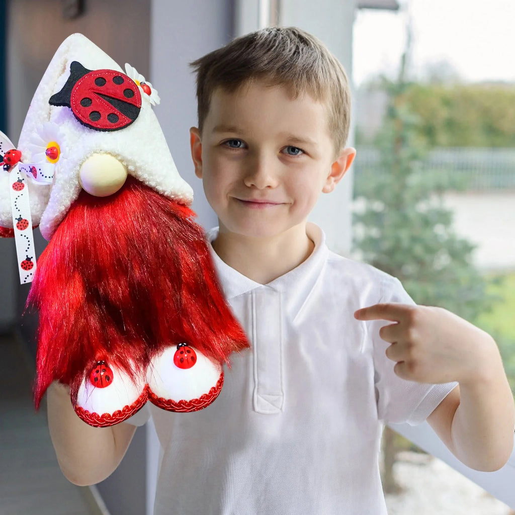 Ladybugs Daisy Forest Elf Doll Ornament X5249