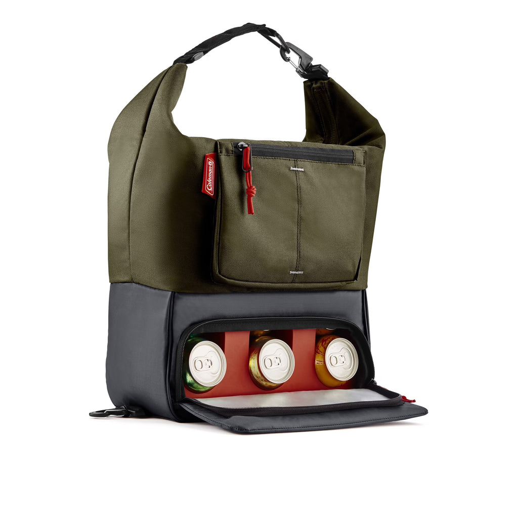 Green 12 Can Soft Sided Cooler F124