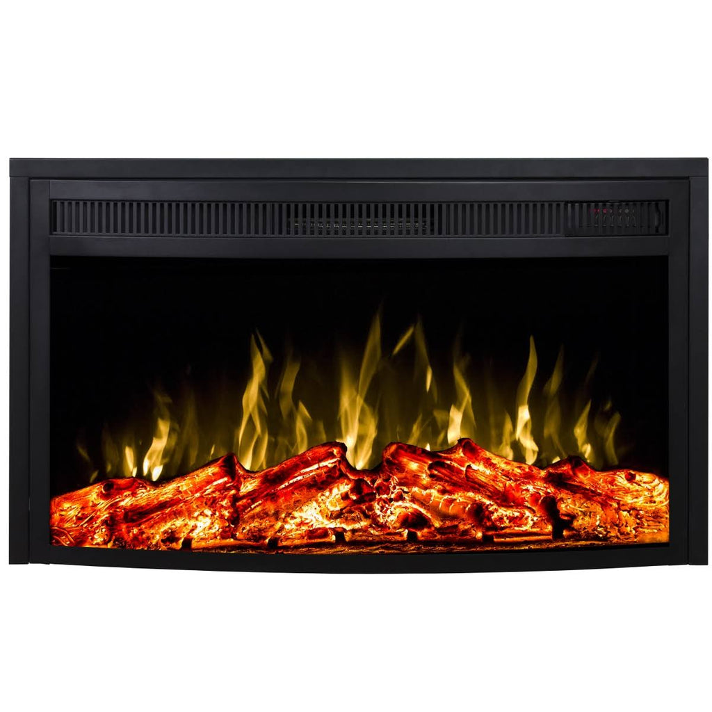 Curved Ventless Electric Fireplace Insert R597