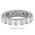 Platinum 950 4-Prong Setting 1.21 Carat Total Natural Diamonds Eternity Ring I438