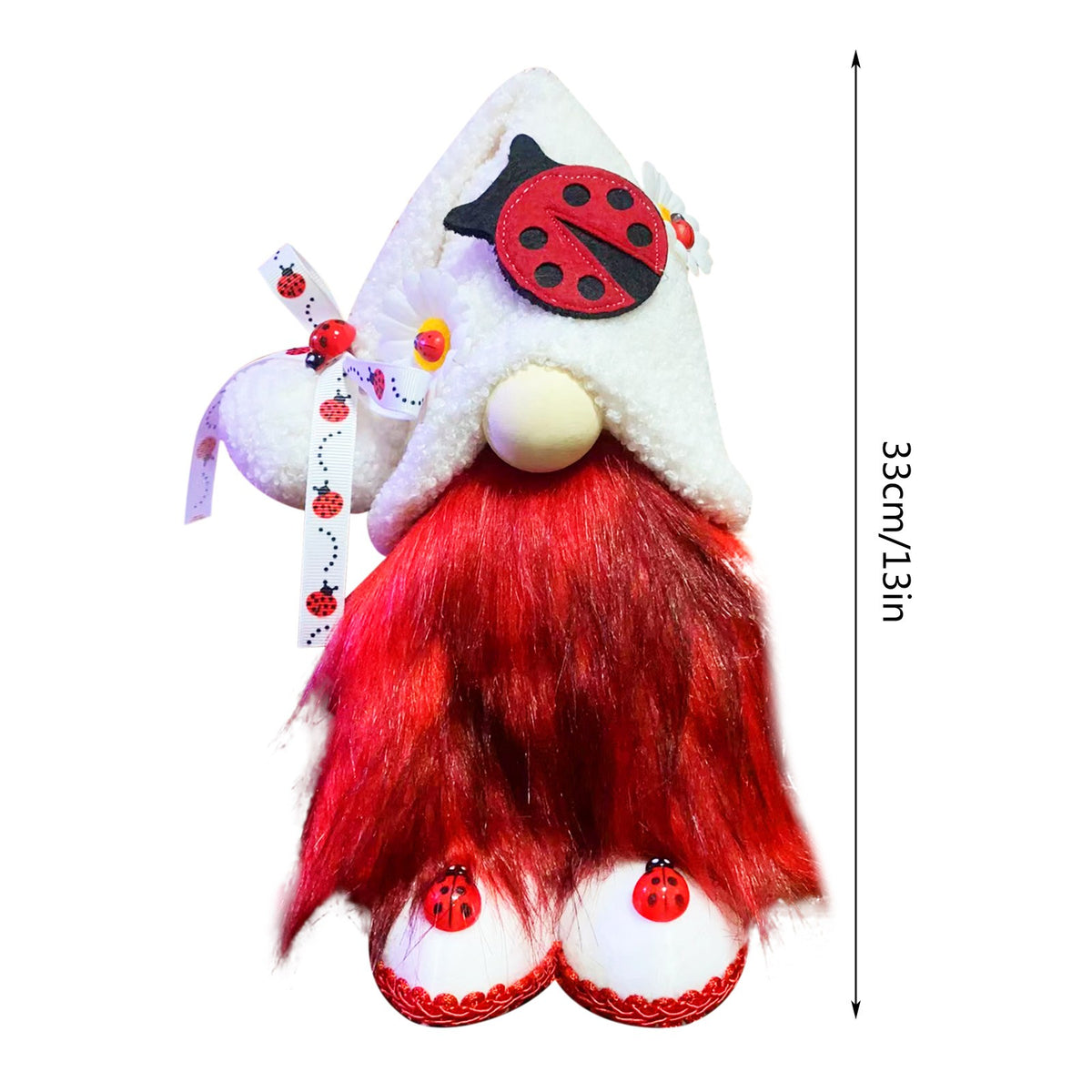 Ladybugs Daisy Forest Elf Doll Ornament X5249