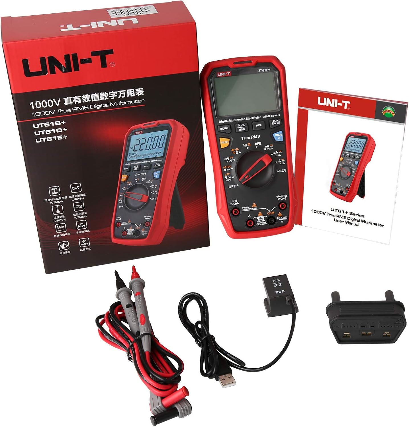UT61E Plus Digital Multimeter 22000 Counts True RMS 1000V NCV K336032