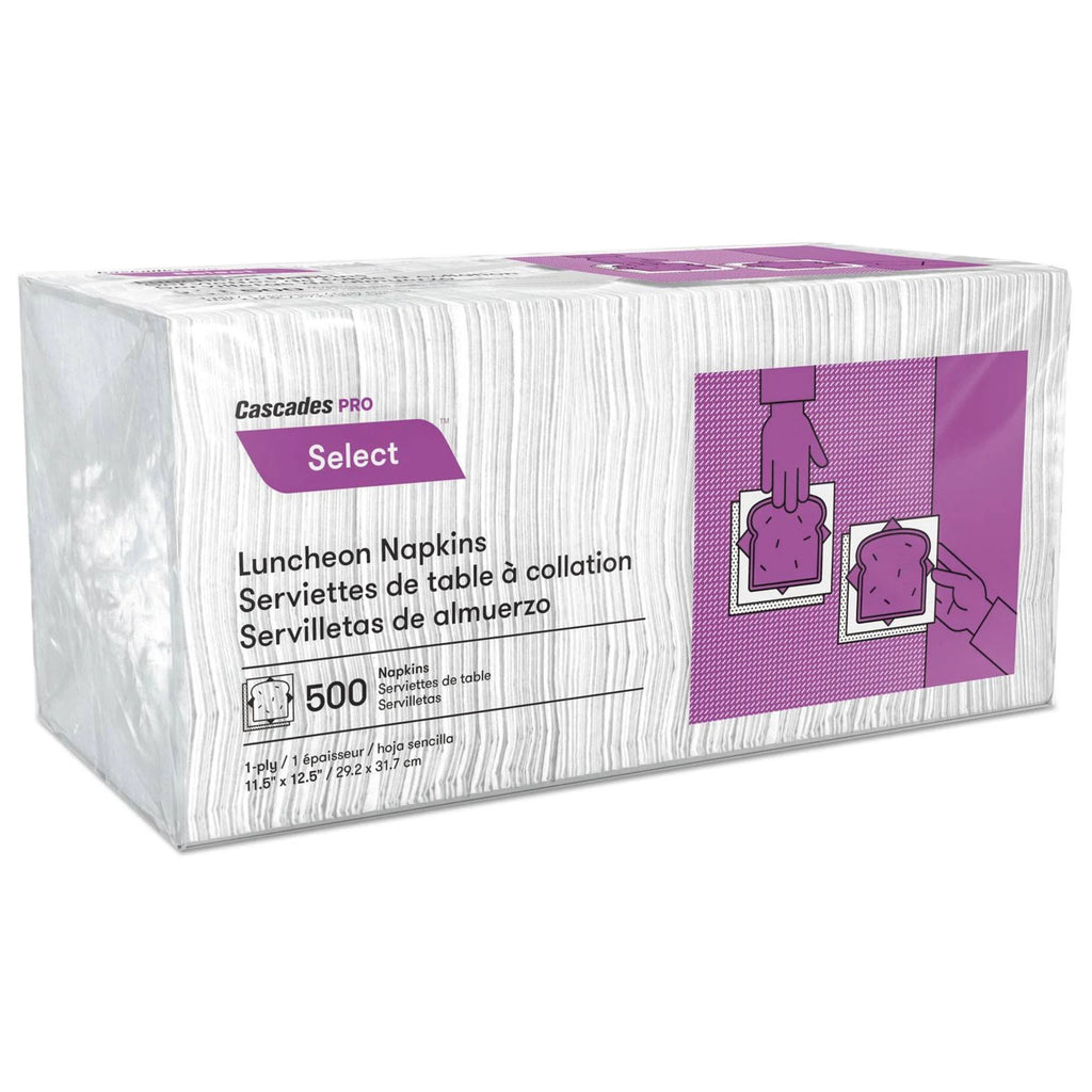 Luncheon Napkins, 1 Ply, White, 500/Pack T3487