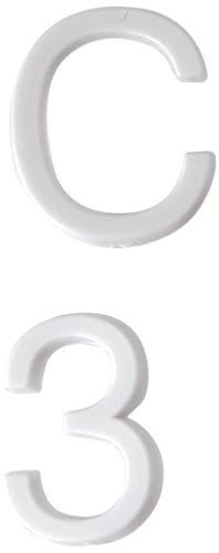 White 0.5 inch Letters Numbers and Symbols T75233