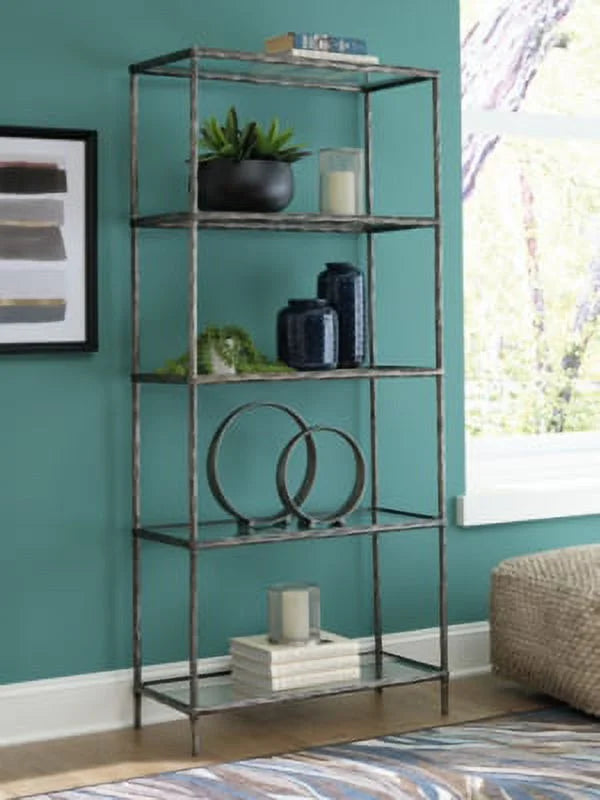 Antique Pewter Finish Bookcase L944
