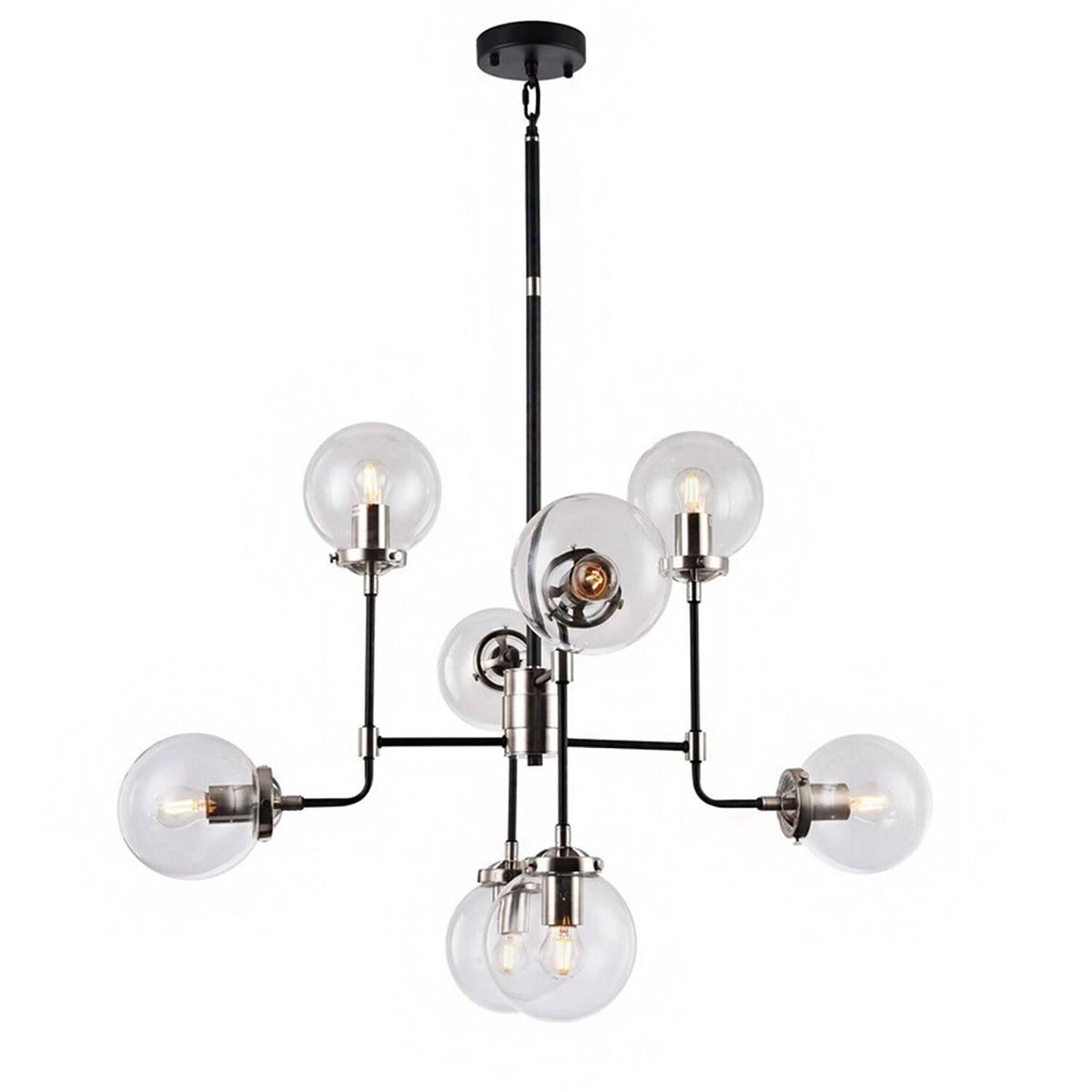 Polished Nickel Black Ceiling Fixture Z3541