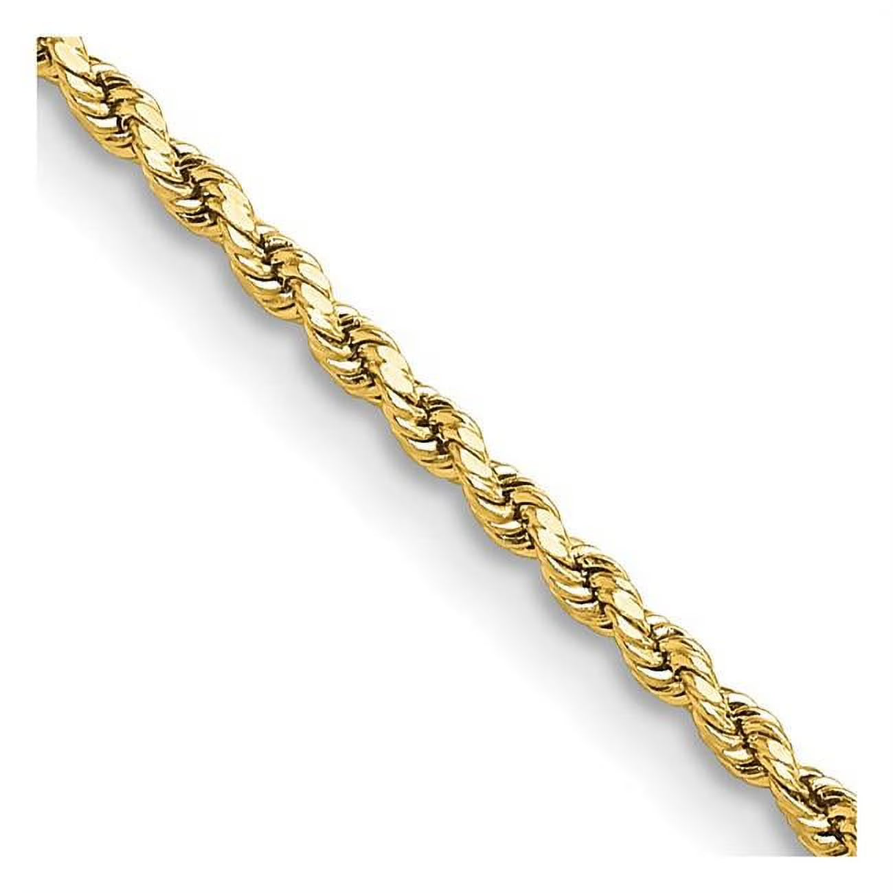 10 Karat Yellow Gold 2mm Diamond-cut Rope Chain N1462