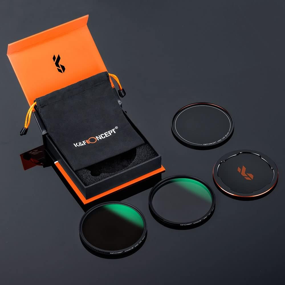 49mm Circular Polarizer & MC UV Filter Kit 2 pcs with Lens Cap K944