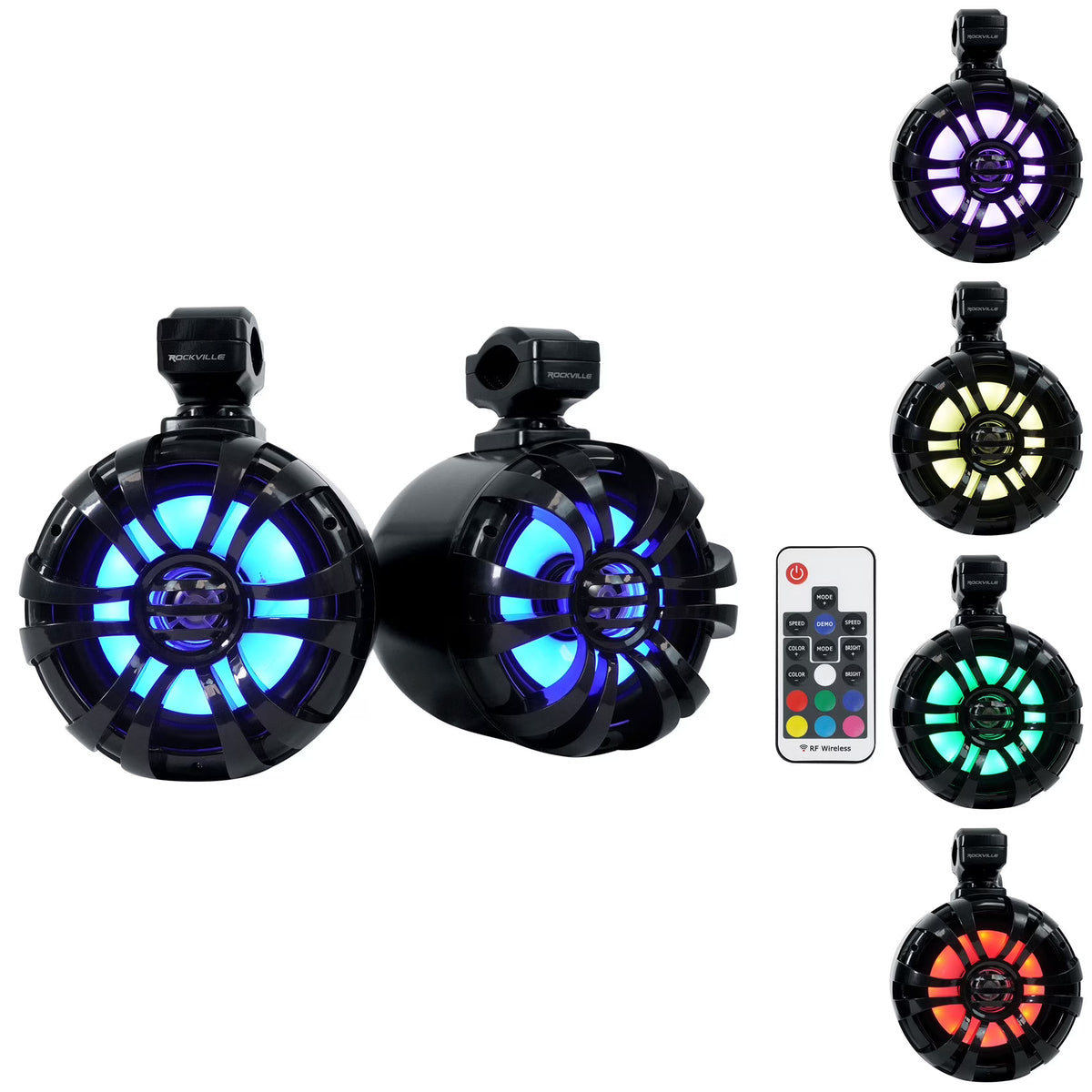 6.5" 300w Metal Marine Wakeboard LED Tower Speakers B2034