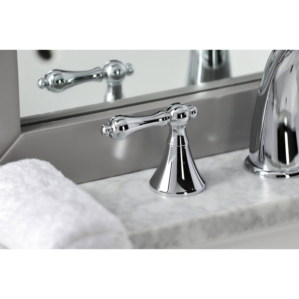 Brushed Nickel Widespread Bathroom Faucet with Brass Pop-Up V8557