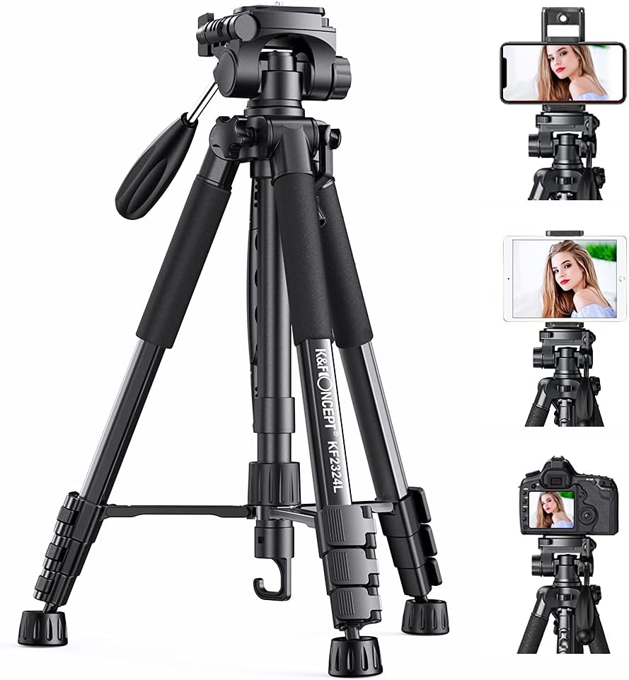 70cm Portable Aluminum Tripod with 3-Way Pan Tilt Head G99993