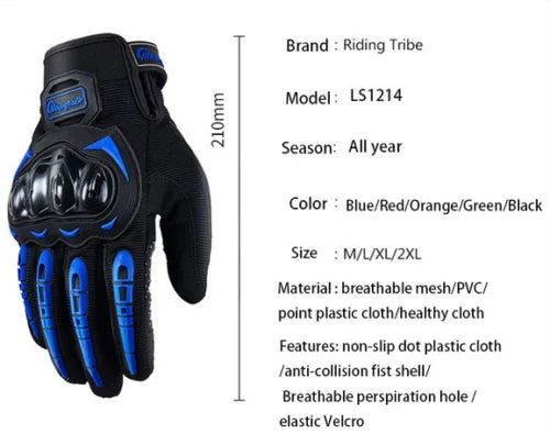Motorcycle Gloves Touch Screen Full Finger N568219