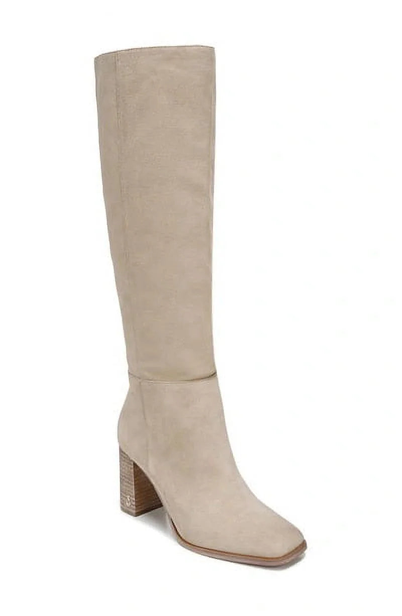 Sesame Squared Toe Block Heel Knee High Boots V3064