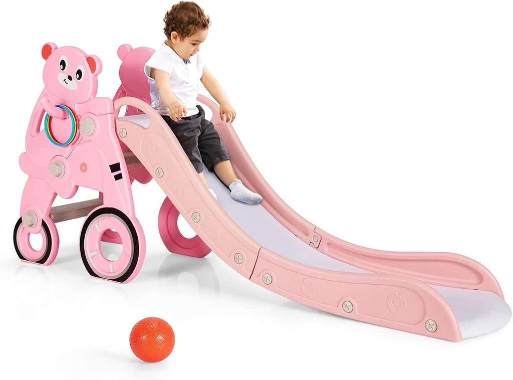 Pink 4 in 1 Folding Toddler Slide U15113