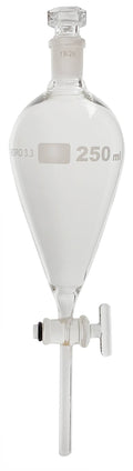250ml Glass Separatory Funnel with Glass Stopcock, Case of 12 Y7156