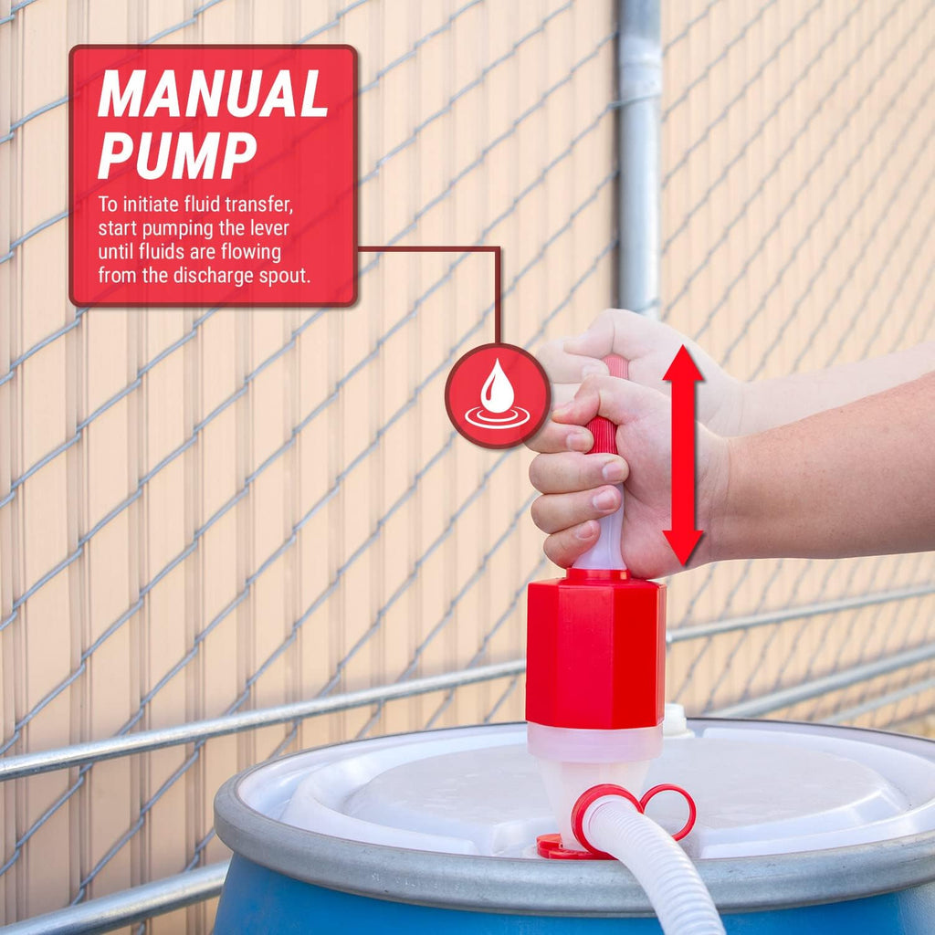 2 PK BPA-Free Extra Heavy Duty Siphon Drum Pump X742300