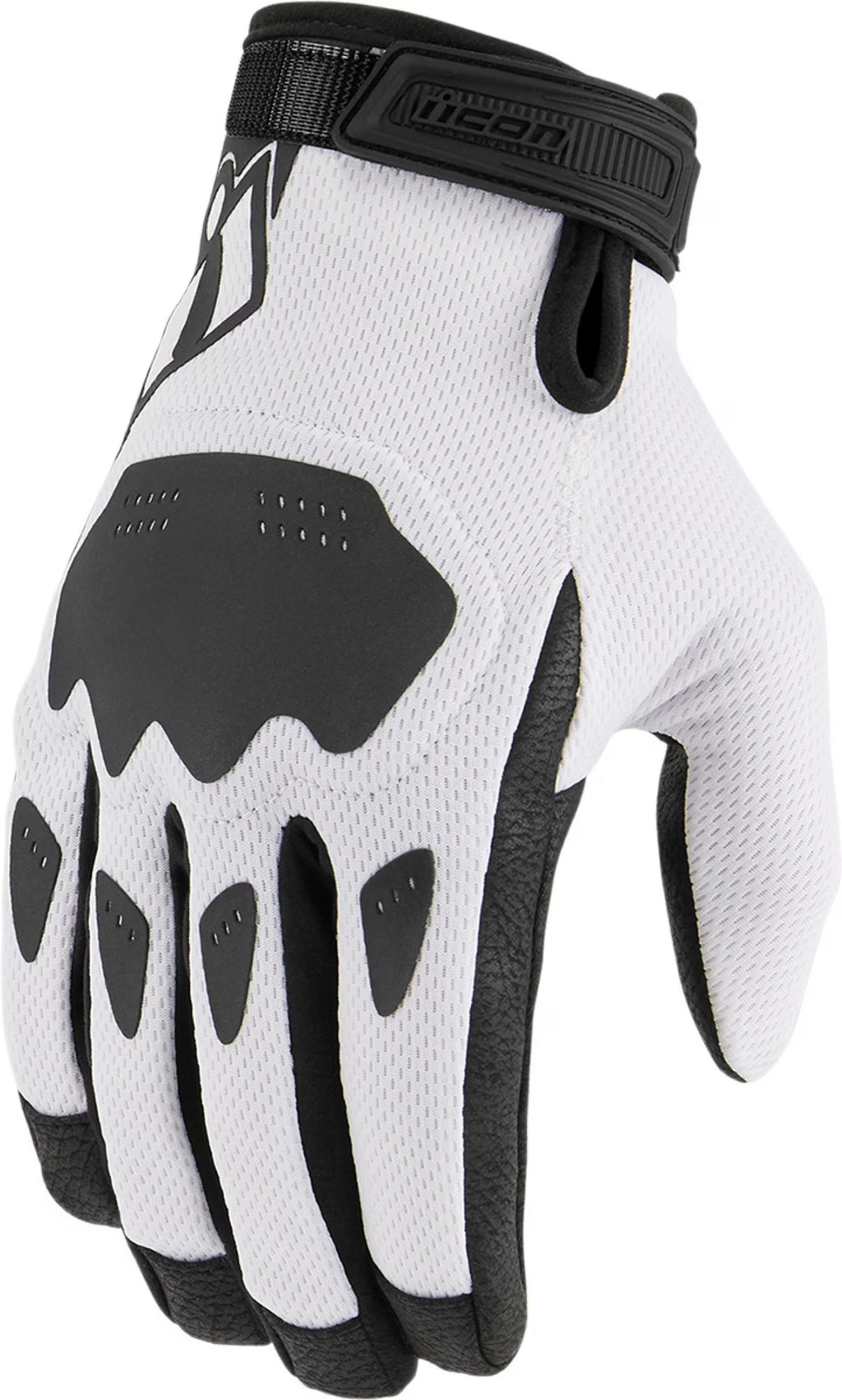 White XXL Textile Motorcycle Gloves C892313