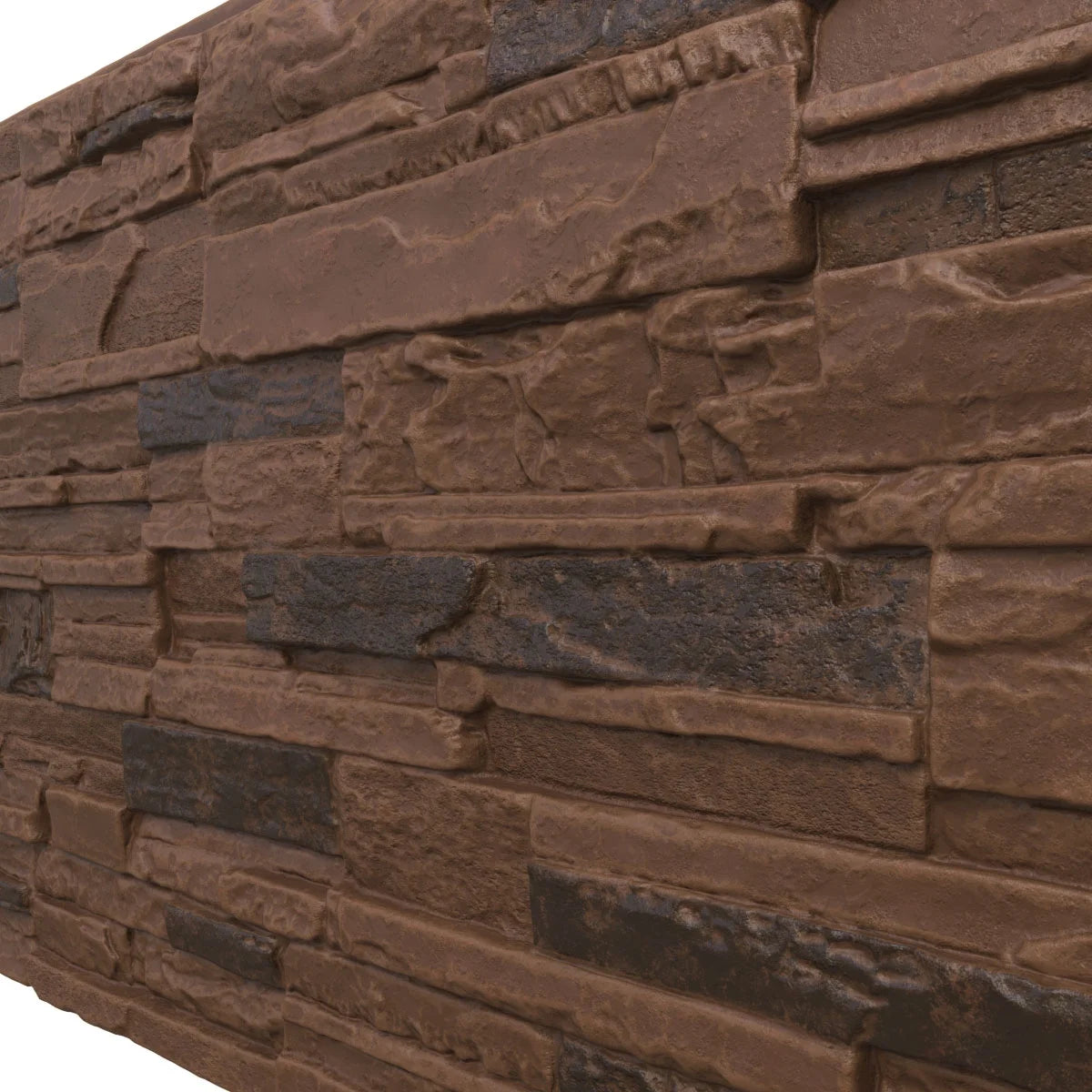 Canyon Brown Faux Stone Siding Panel H386081
