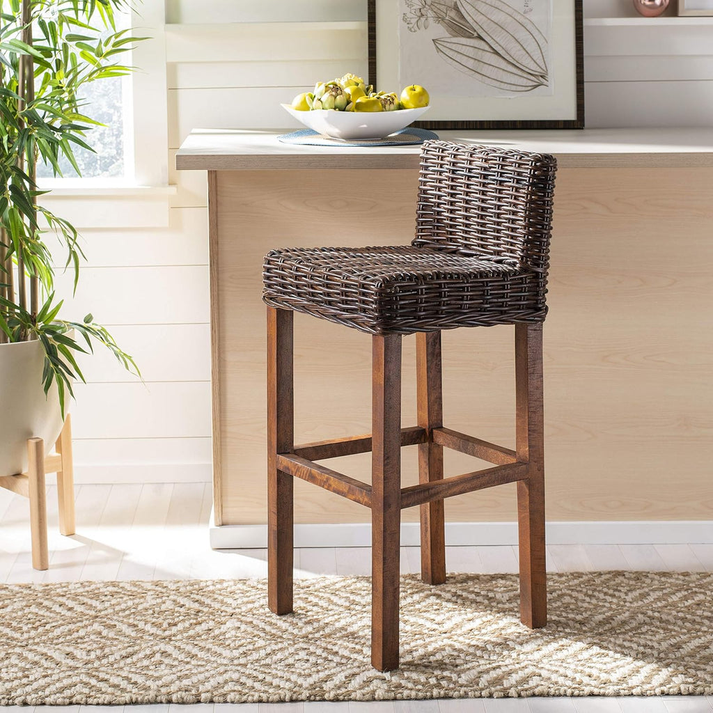 Cappuccino Wicker 30-inch Bar Stool A760382