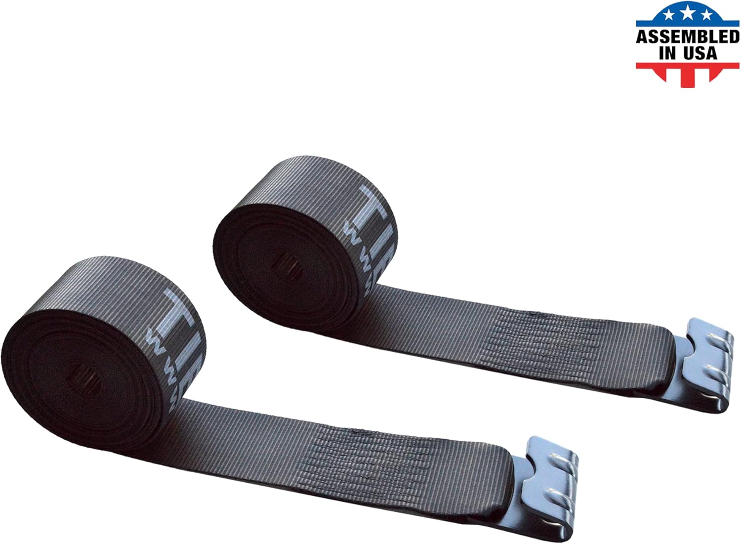 4 - Pack Yellow Heavy Duty Tie-Down Winch Strap with Flat Hooks I913