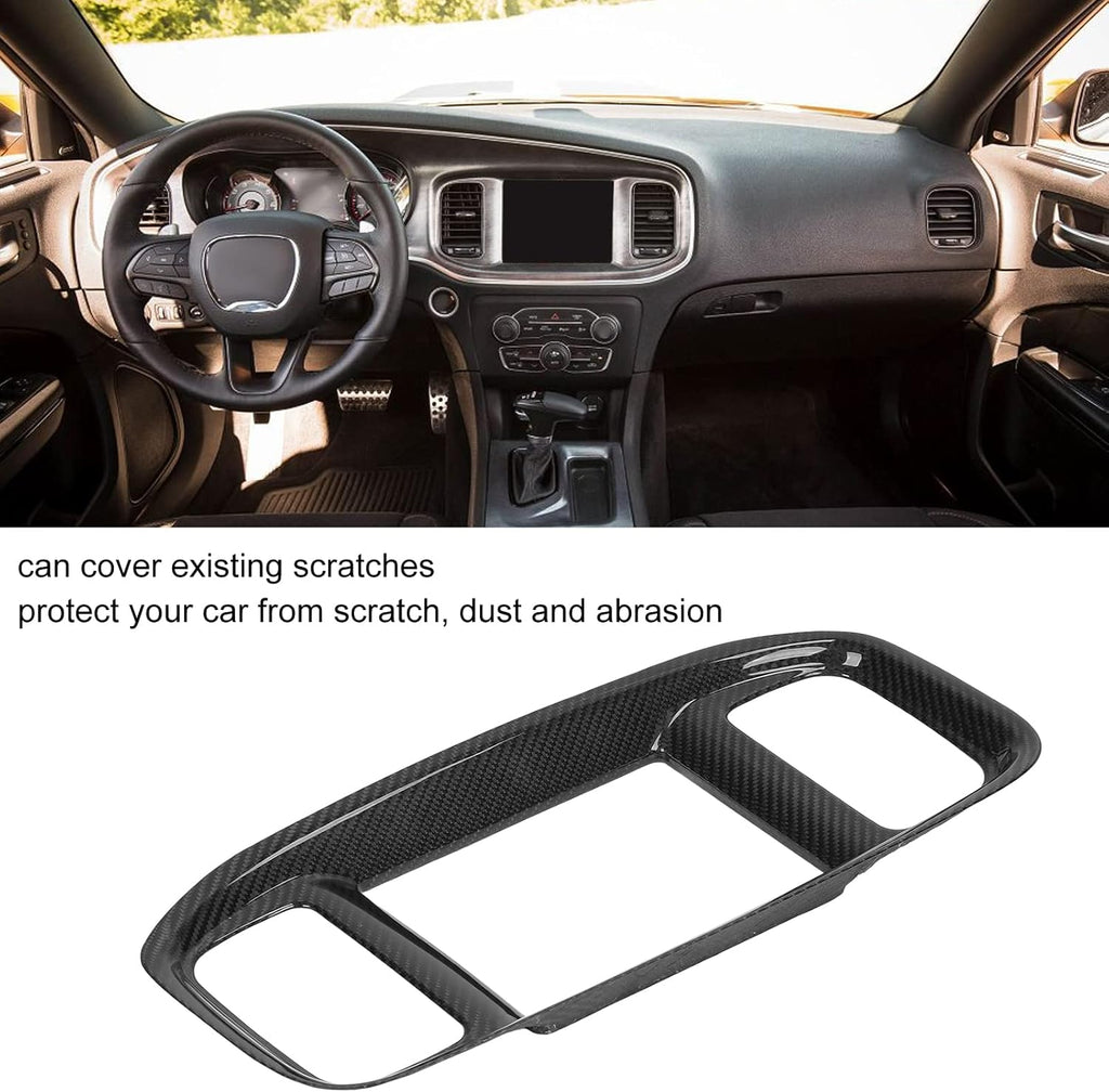 Gloss Black Carbon Fiber Car Stereo Radio Fascia Frame I802