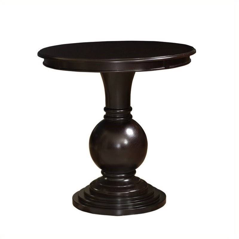 Espresso Round Pedestal End Table P938768