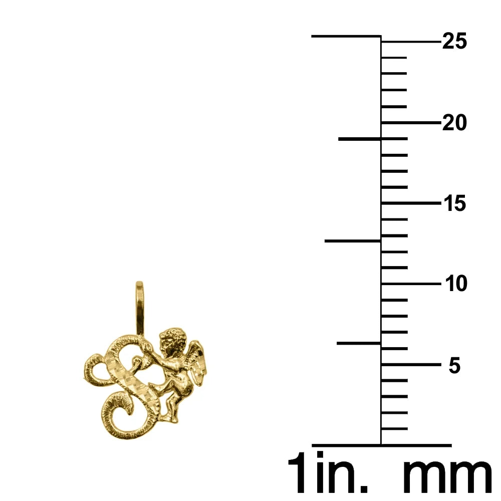 14k Yellow Gold Cherub Pendant C43643