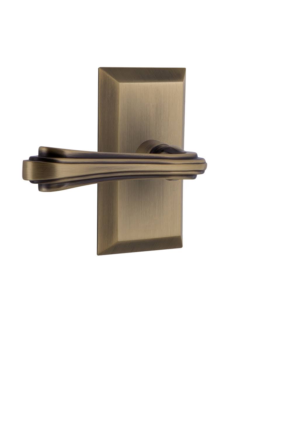 Antique Brass Door Lever Set U644