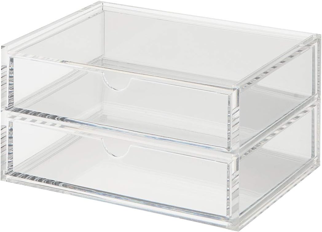 Acrylic Case 2 Drawers Small Pack of 2 F6264