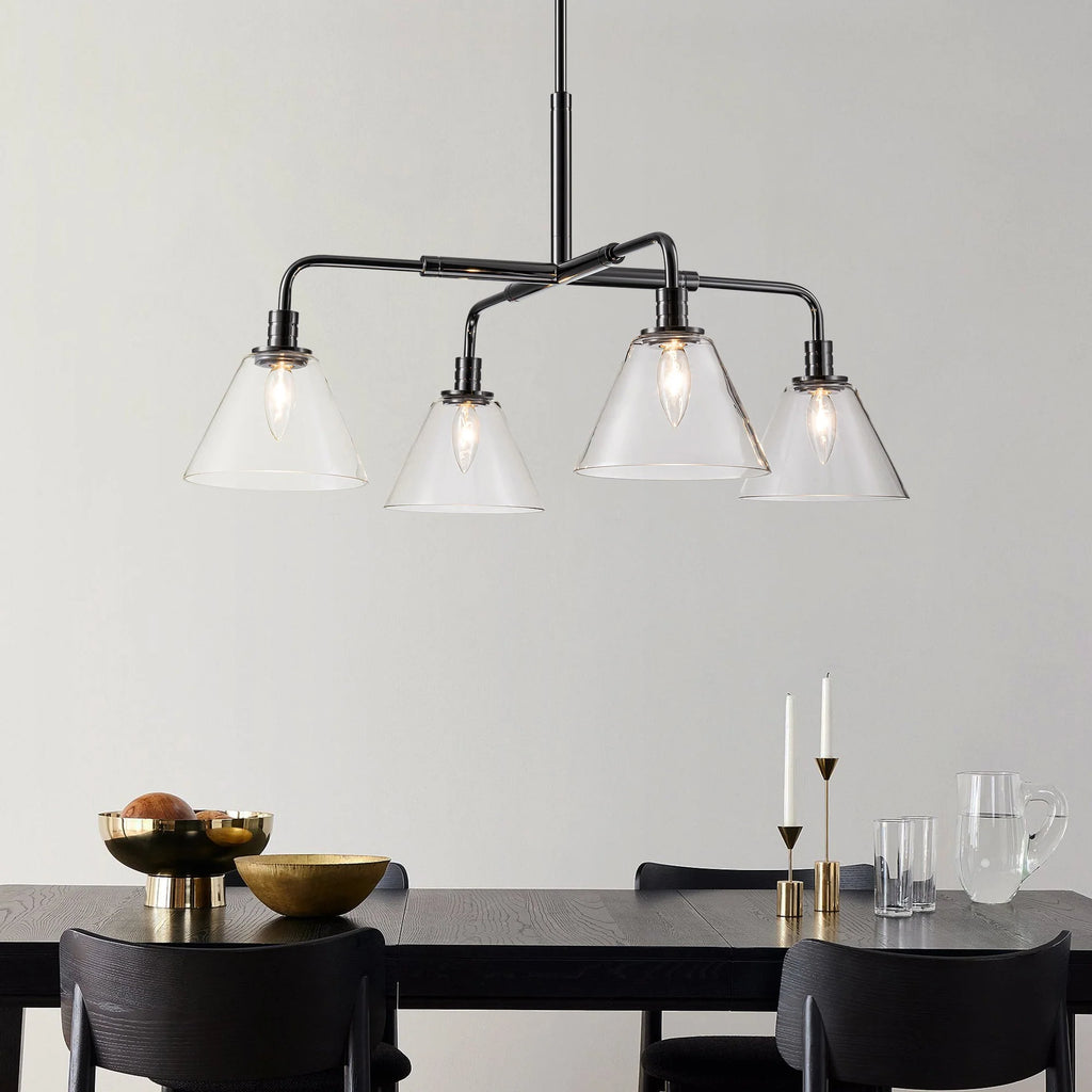 4-Light Dimmable Industrial Chandelier R326340