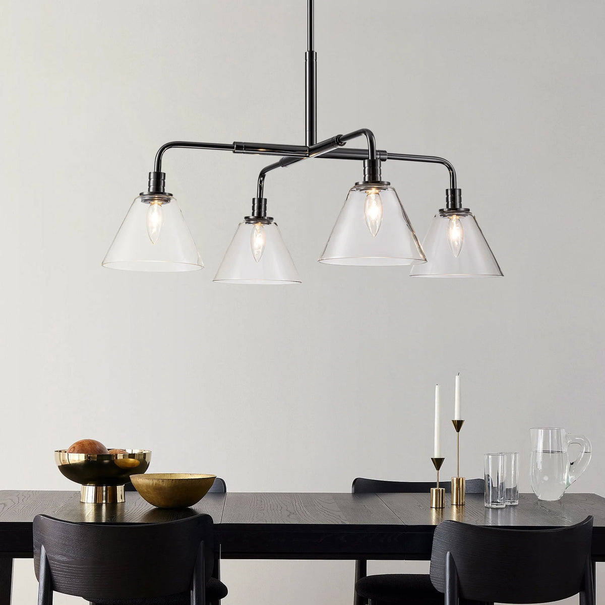 4-Light Dimmable Industrial Chandelier R326340