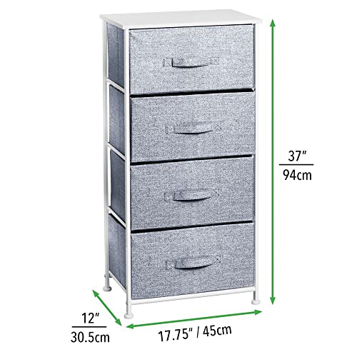 Navy Blue Tall Dresser with 4 Removable Fabric Drawers Z345
