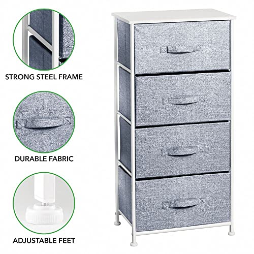 Navy Blue Tall Dresser with 4 Removable Fabric Drawers Z345