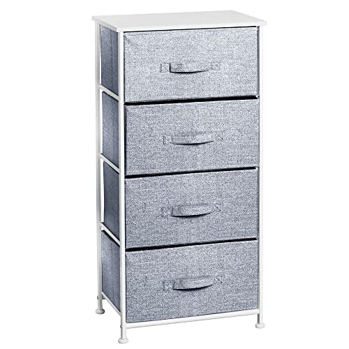 Navy Blue Tall Dresser with 4 Removable Fabric Drawers Z345