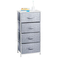 Navy Blue Tall Dresser with 4 Removable Fabric Drawers Z345