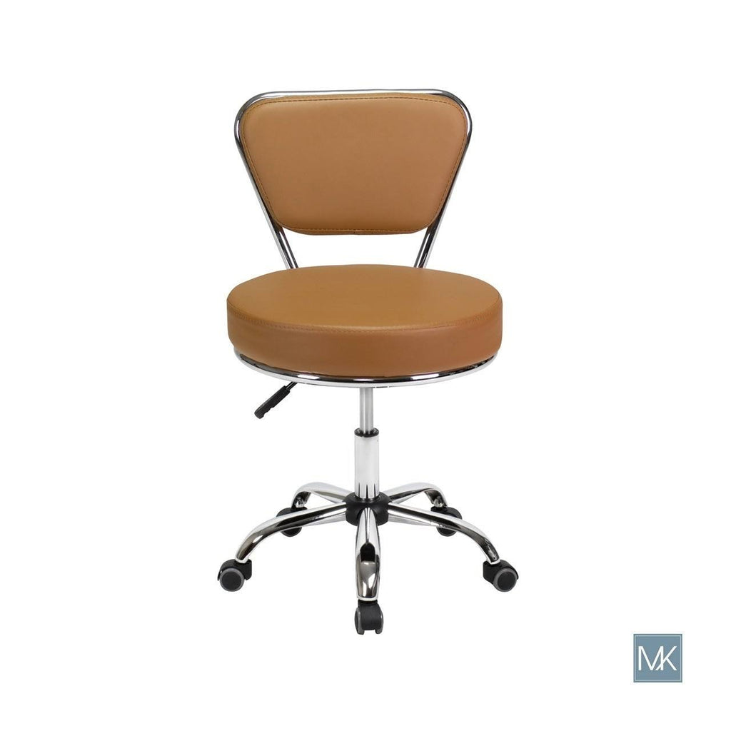 Reception Desk Chair Cappuccino Pneumatic Stool Tall Drafting Chair Adjustable Height Architecture Technician Stool G58943