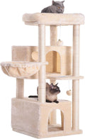 Cat Tree, Multi-Level Cat Condo with Sisal-Covered Scratching Posts, 2 Plush Condos, Big Plush Perches, Pack of 2 J184
