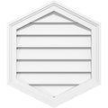 18x22W x 22x22H Vertical Peaked Surface Mount PVC Gable Vent 12/12 Pitch Q422377